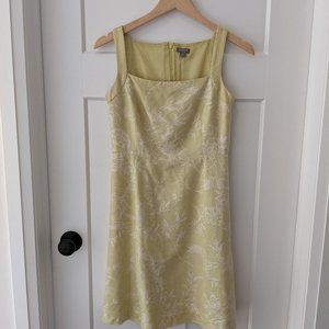 Silk Sundress Ann Taylor 6P Lime Yellow Green